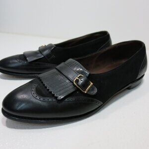 Allen Edmonds Black Loafers with Buckle Detail